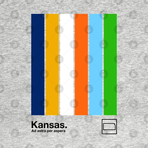 Kansas // Original Minimalist Artwork Poster Design by DankFutura